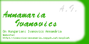 annamaria ivanovics business card